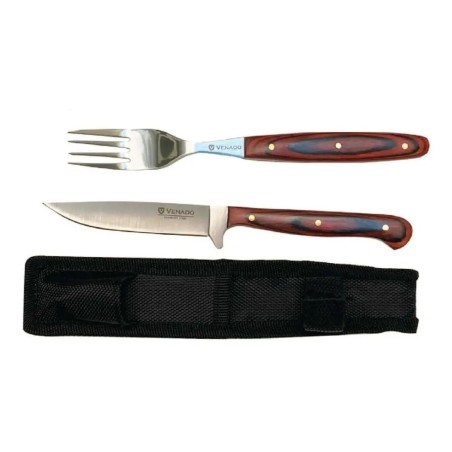 Set Cuchillo Y Tenedor Venado Acero Inoxidable